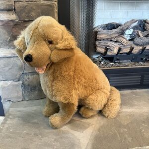 Vtg Golden Retriever Plush Dog 1988 Chrisha Creations Realistic Large 22” Tall